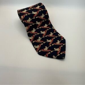 Brooks Brothers Silk Tie Vintage USA Made Rowing Kayak Penguin Novelty Navy 3.5”